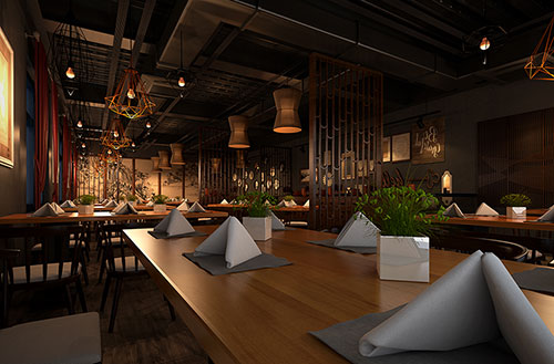 衡南简约大气中式风格餐厅设计装修效果图