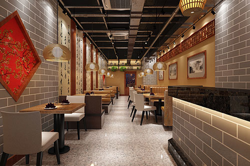 衡南传统中式餐厅餐馆装修设计效果图