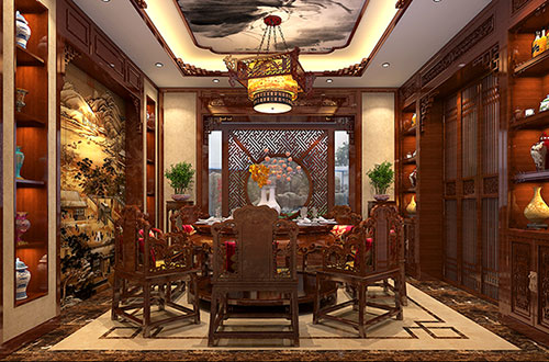 衡南温馨雅致的古典中式家庭装修设计效果图
