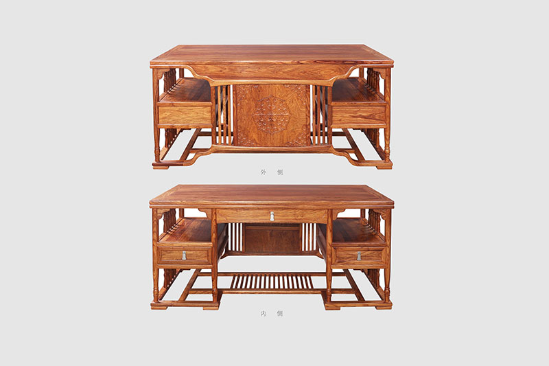 衡南中式家居装饰书房桌椅组合家具效果图