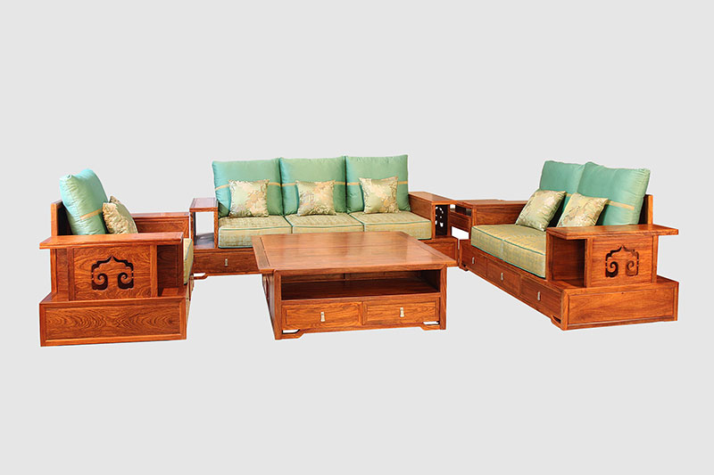 衡南中式实木沙发简直太美了